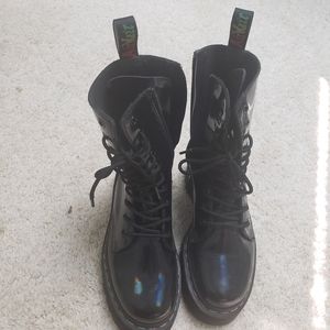 Dr Marten Jadon Hi Rainbow Patent Platform Boots